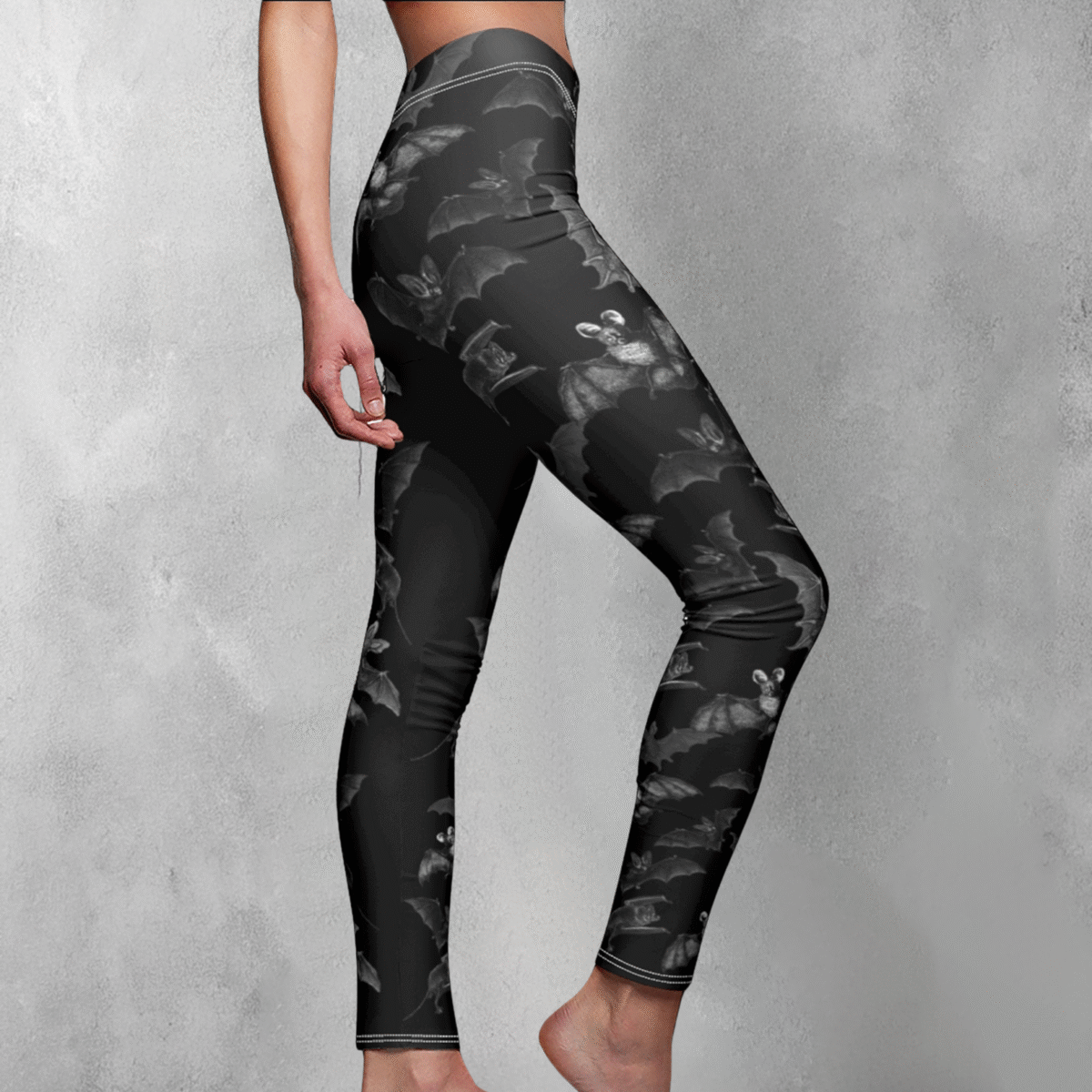 Gentle night flyers embrace gothic romantic souls bats leggings - 1