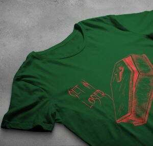 Get In Loser Coffin Gothic Humor Funny Sketch T-Shirt - 6