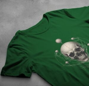 Gothic Alignment Skull Mystic Orbs Skeleton Artwork Occult Pagan T-Shirt - 6
