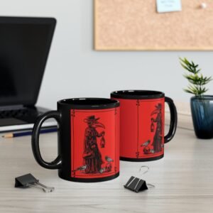 Gothic Doctor with Birds Skull Creepy Black death Mug - 7