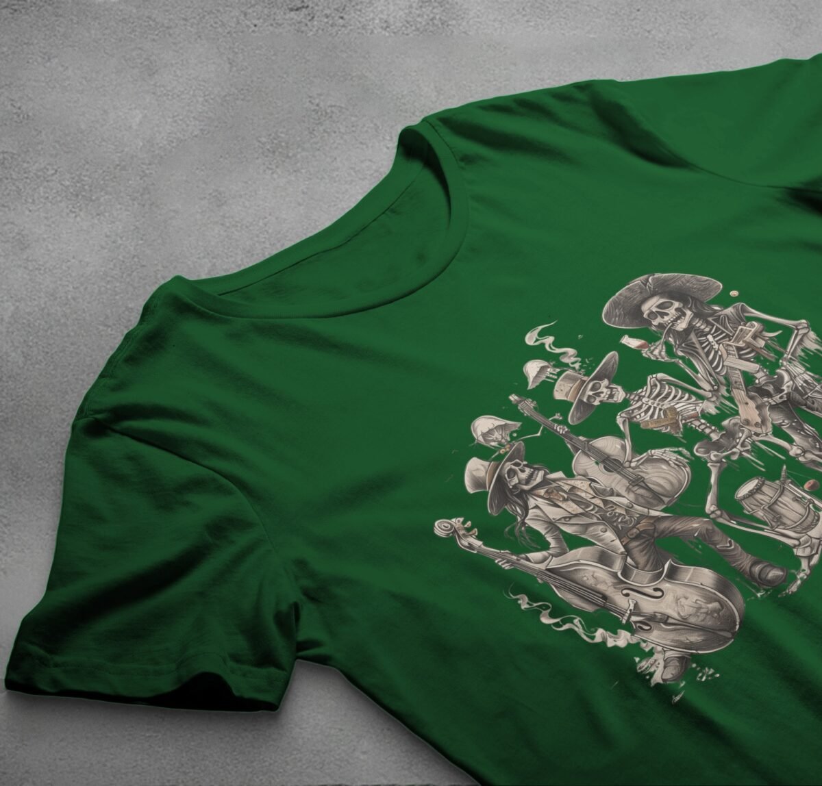 Gothic Skeleton Band Alternative Skeleton Music Lover Creepy Cute T-Shirt - 6