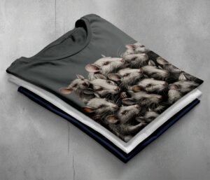 beautiful rats king gather together perfect scene t-shirt design, variation 7