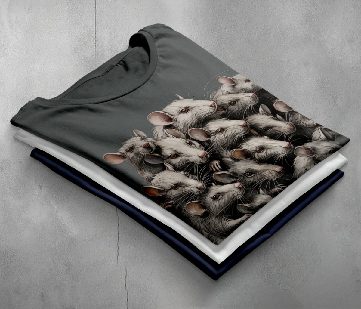 gathering rats king rat lover cute t-shirt design, variation 7