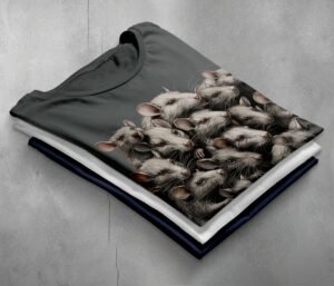 gathering rats king rat lover cute t-shirt design, variation 7