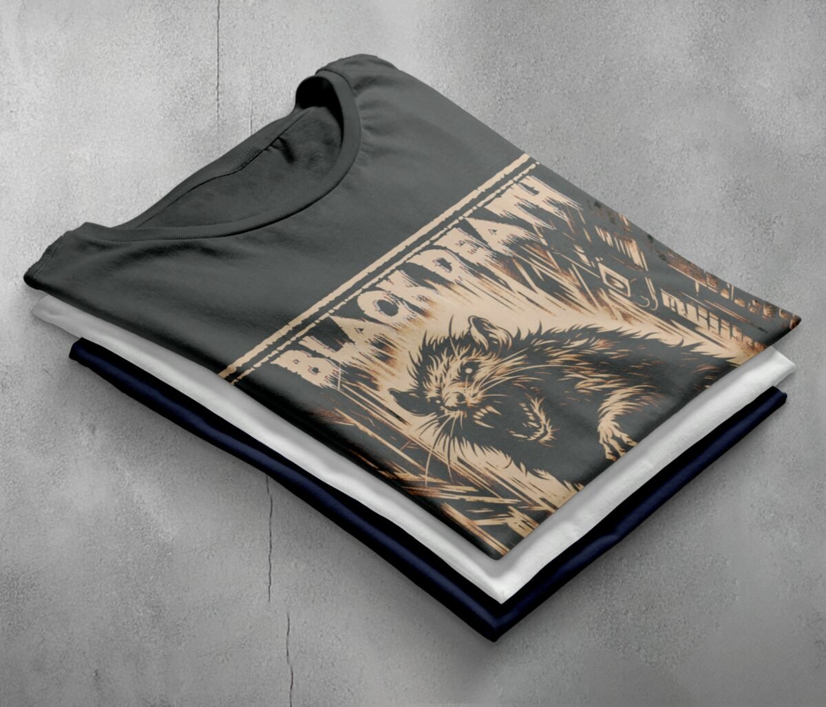 black death rat european tour medieval plague shirt design, variation 6