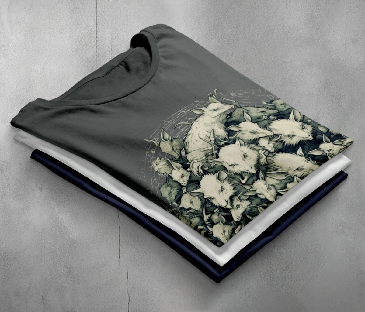 colony rat faces together unique shirt design, variation 7