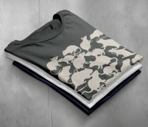 many rats elegant design creepy cute rodent t-shirt design, variation 7