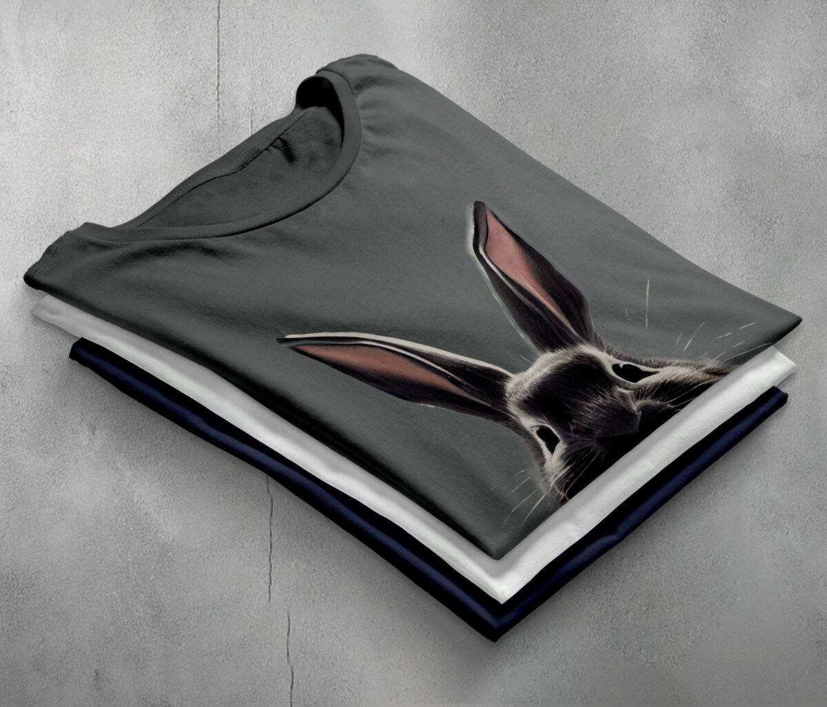 mysterious rabbit abstract design lovely cute animal t-shirt design, variation 7