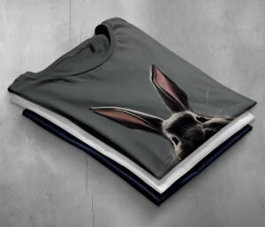 mysterious rabbit abstract design lovely cute animal t-shirt design, variation 7