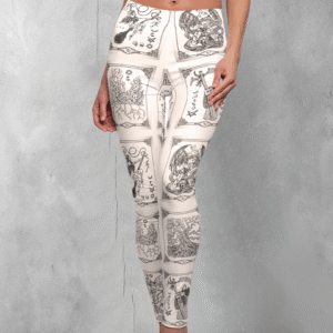 Grimoire of Shadows mystical journey through occult tarot cards leggings - 1