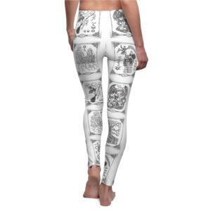 Grimoire of Shadows mystical journey through occult tarot cards leggings - 3