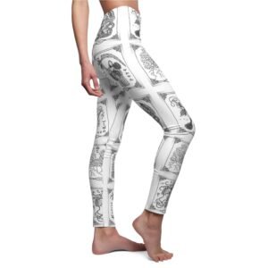 Grimoire of Shadows mystical journey through occult tarot cards leggings - 6