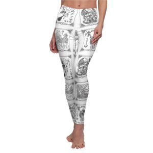 Grimoire of Shadows mystical journey through occult tarot cards leggings - 8