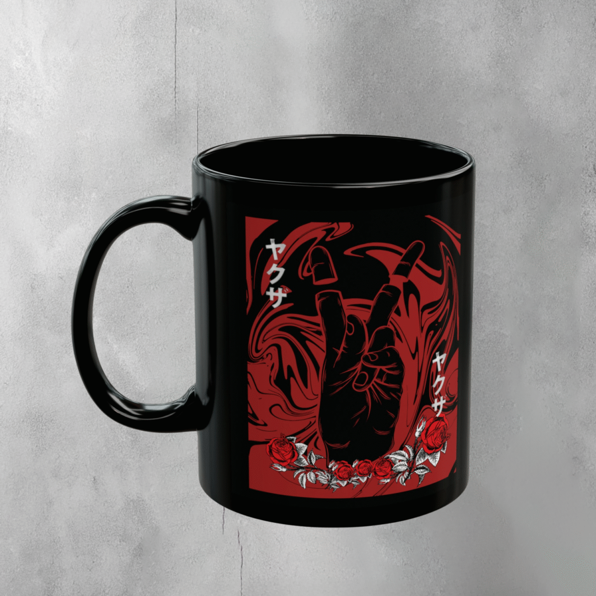 Japan broken promise roses hands of fate gothic coffee mug - 1