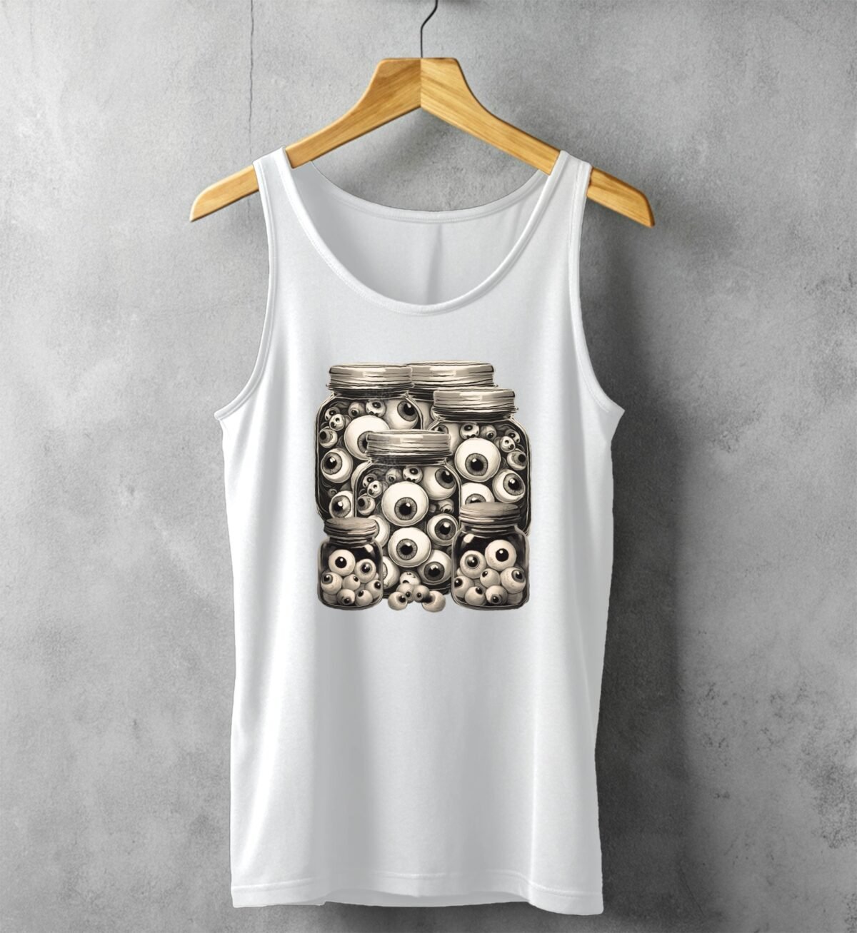 jar full eyes witch strange peculiar goth t-shirt design, variation 4