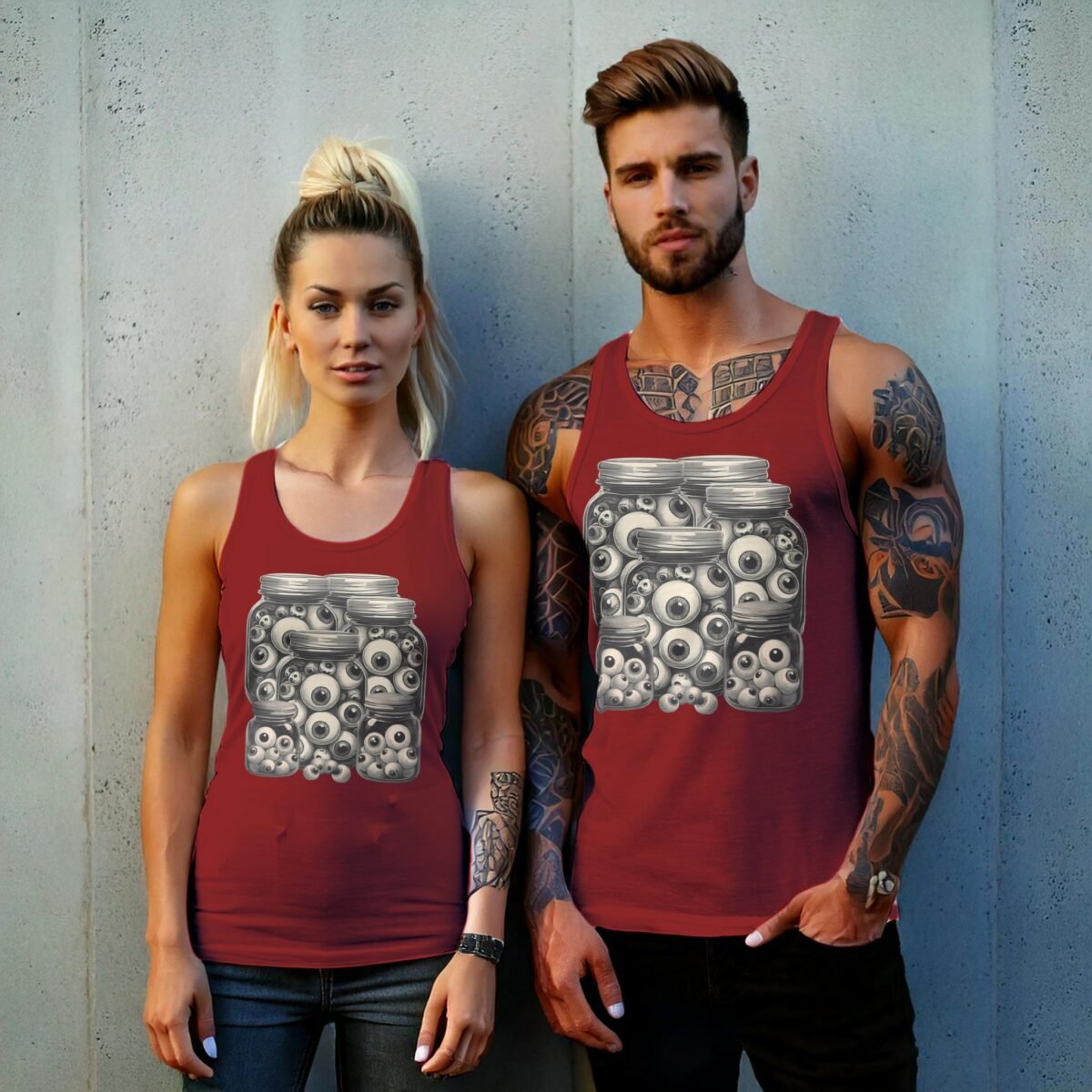 jar full eyes witch strange peculiar goth t-shirt design, variation 8