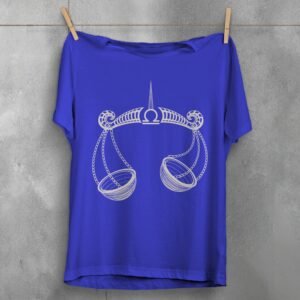 libra zodiac symbol delicate balance celestial dreamy scales t-shirt design, variation 3