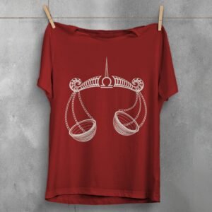 libra zodiac symbol delicate balance celestial dreamy scales t-shirt design, variation 4