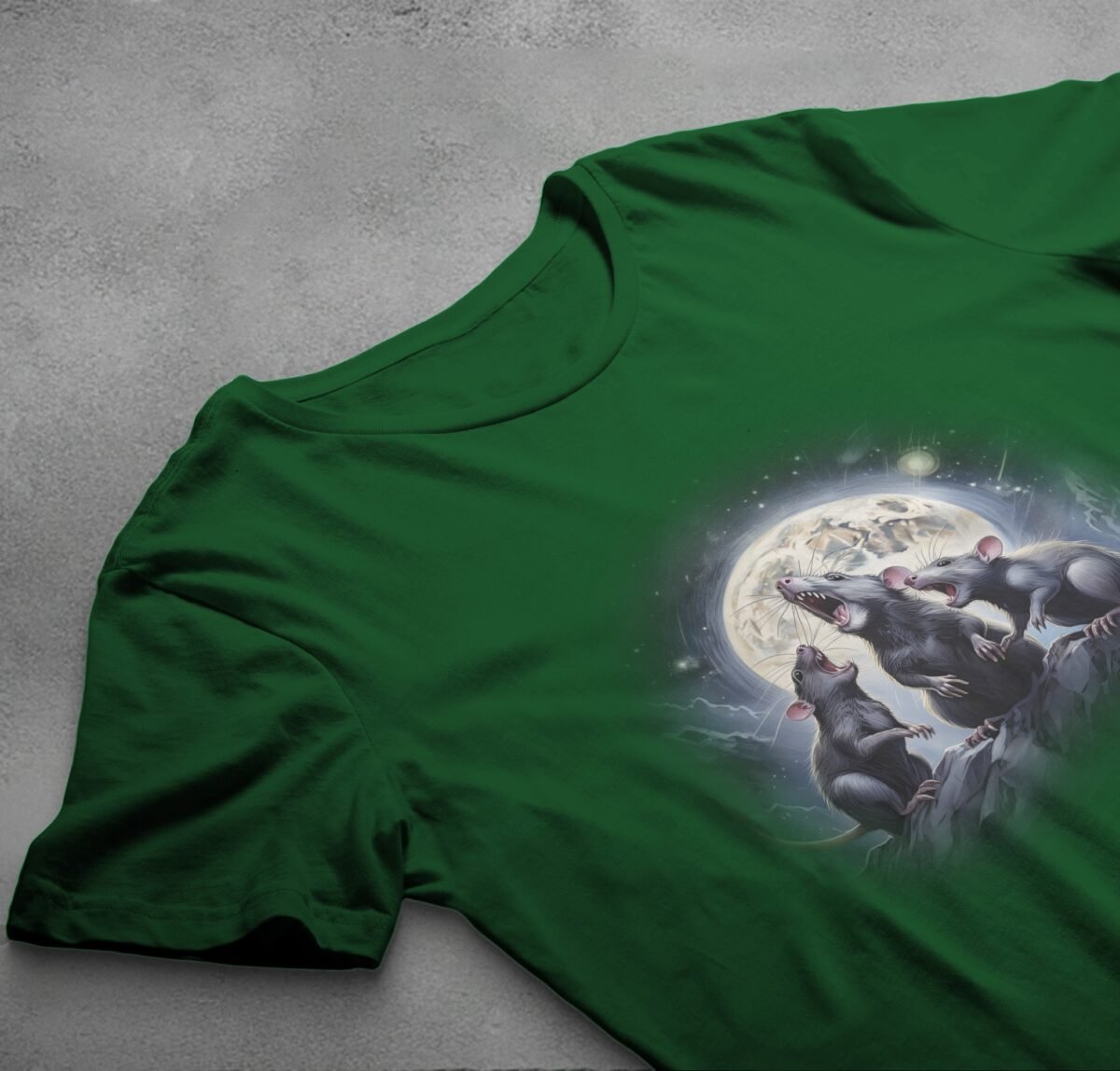 rat chorus moonlight ethereal night sky cute t-shirt design, variation 6
