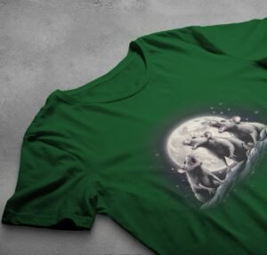 rat moon song nocturnal serenade soul t-shirt design, variation 6