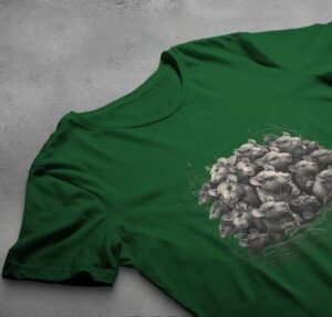 whispers shadows rat king joker style art t-shirt design, variation 6