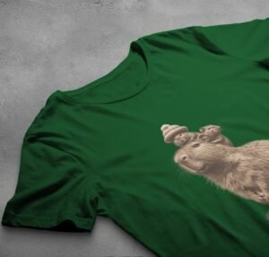 enchanting journey tiny hats cute rat t-shirt design, variation 6