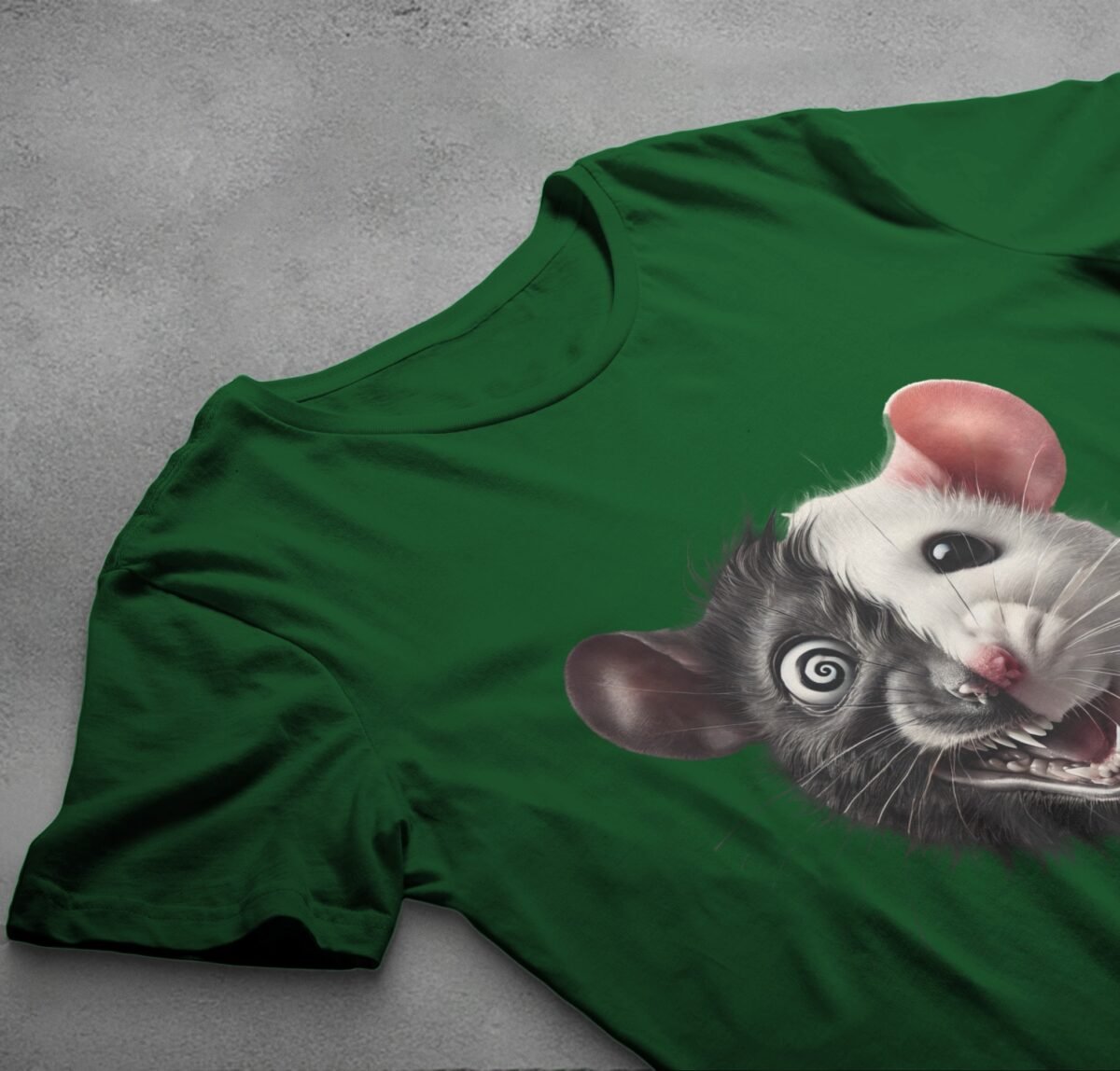 crazy rat opposites sides unique joker art t-shirt design, variation 6
