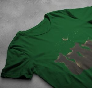 four little rats gaze moon stars cute t-shirt design, variation 6