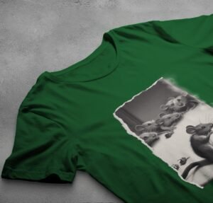 whimsical whispers little rat friends aesthetic t-shirt design, variation 6