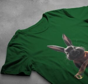 mysterious rabbit abstract design lovely cute animal t-shirt design, variation 6