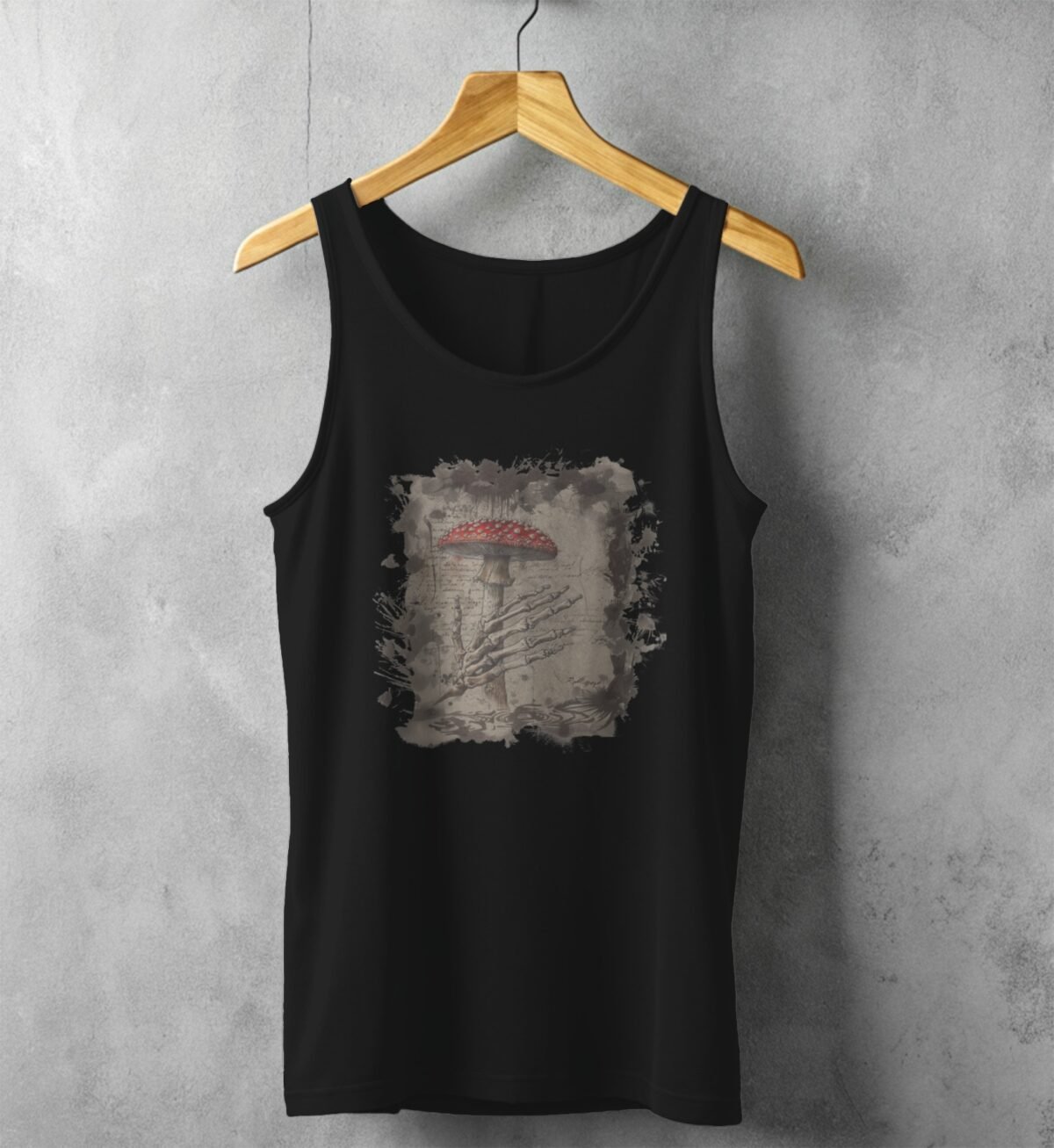 Mushroom and Hand from the Afterlife Gothic Dream Tank Top - 1