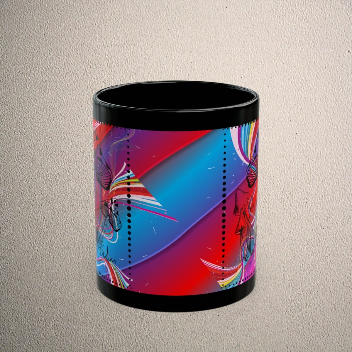 Mushrooms rainbow shrooms dreams psychedelic magic lovers enchanted forest mug - 2