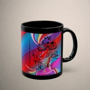 Mushrooms rainbow shrooms dreams psychedelic magic lovers enchanted forest mug - 5