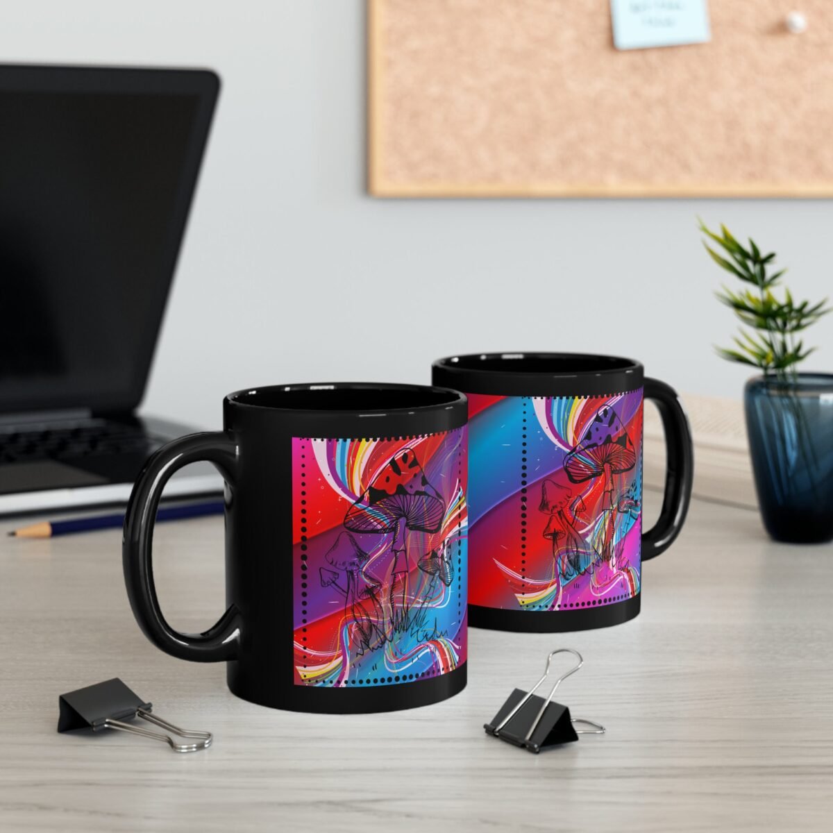 Mushrooms rainbow shrooms dreams psychedelic magic lovers enchanted forest mug - 7