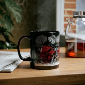 Mysterious forest mushrooms shrooms magic fantasy vibe cool design mug - 8