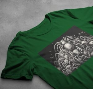 Mysterious gathering spider kingdom dark magic art t-shirt - 6