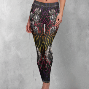 Mystic crystal path for magical nights fantasy art gothic leggings - 1