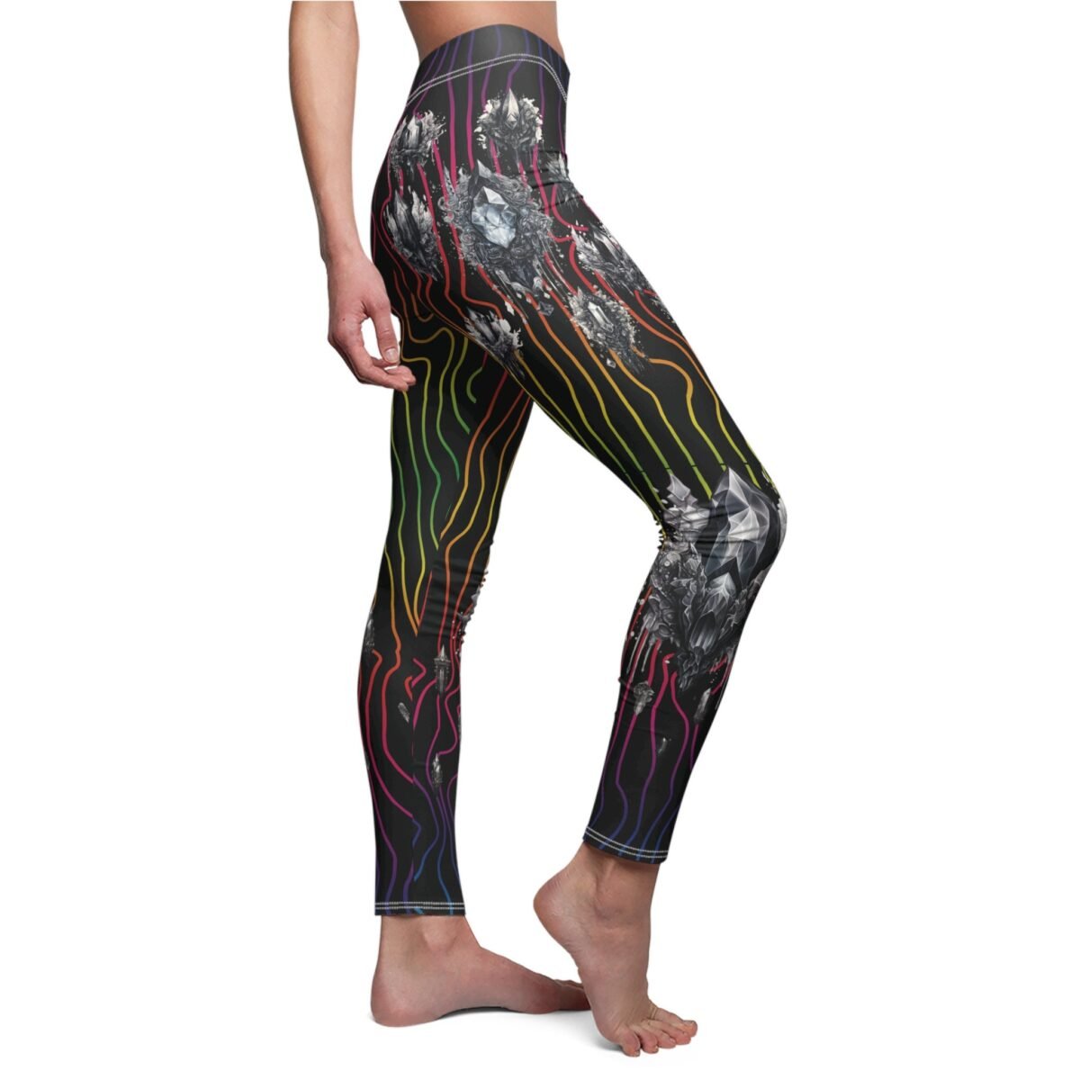 Mystic crystal path for magical nights fantasy art gothic leggings - 2