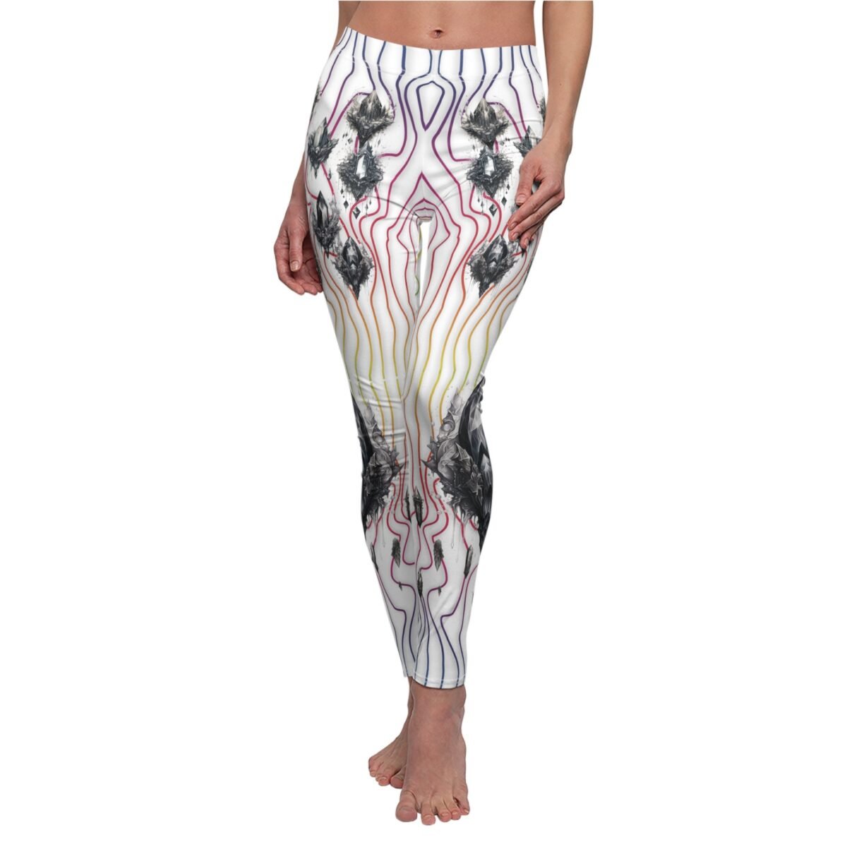 Mystic crystal path for magical nights fantasy art gothic leggings - 4