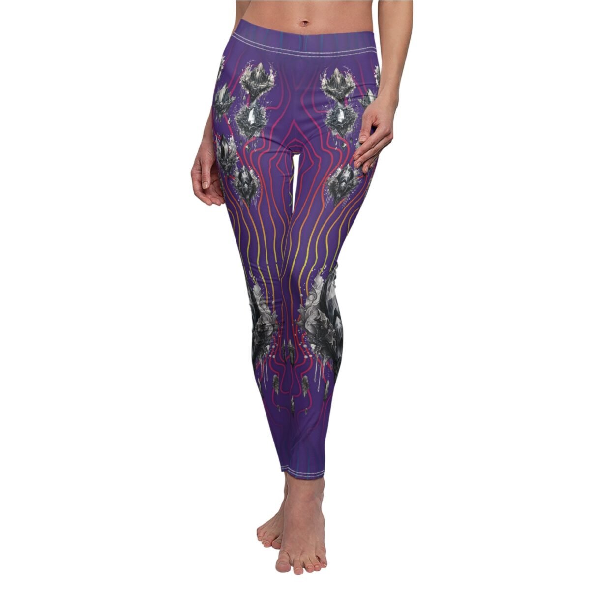 Mystic crystal path for magical nights fantasy art gothic leggings - 9