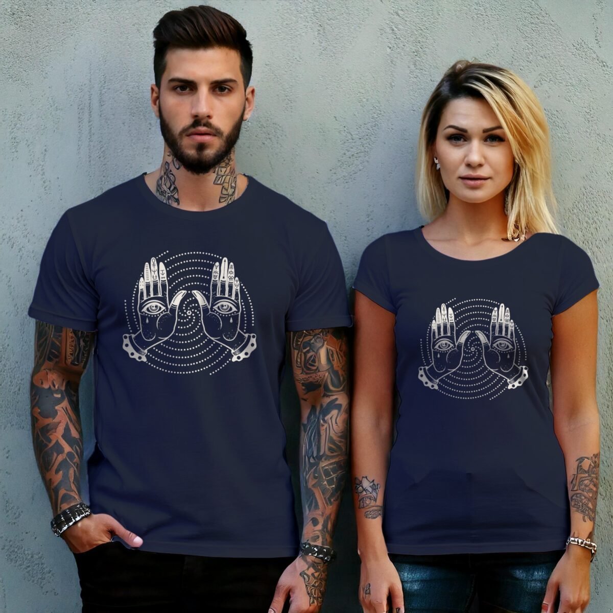 mystical hands crying eyes graphic theogham design, variation 8