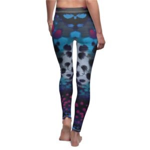 Mystical realms merge nocturnal shades enchanted astral printed leggings - 7