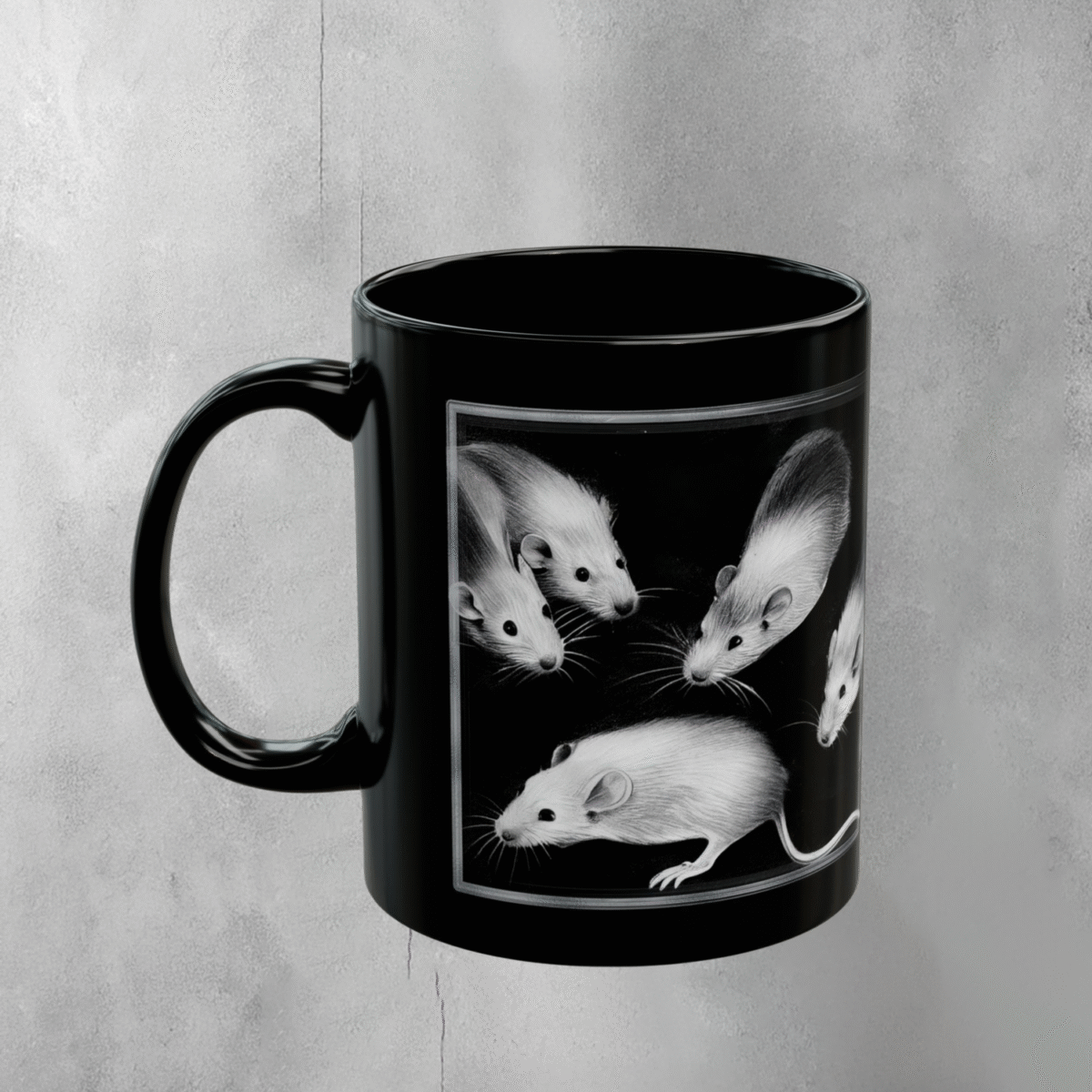 Night Whisper Small Curious Souls Gothic Witchy rats king Mug - 1