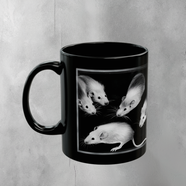 Night Whisper Small Curious Souls Gothic Witchy rats king Mug - 1