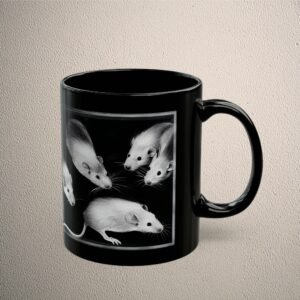 Night Whisper Small Curious Souls Gothic Witchy rats king Mug - 3