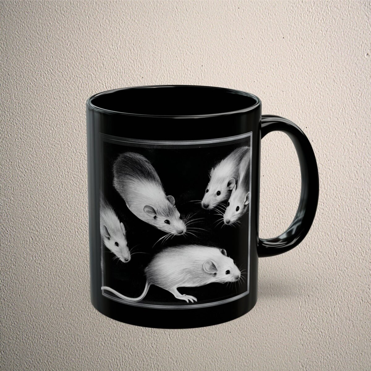 Night Whisper Small Curious Souls Gothic Witchy rats king Mug - 5