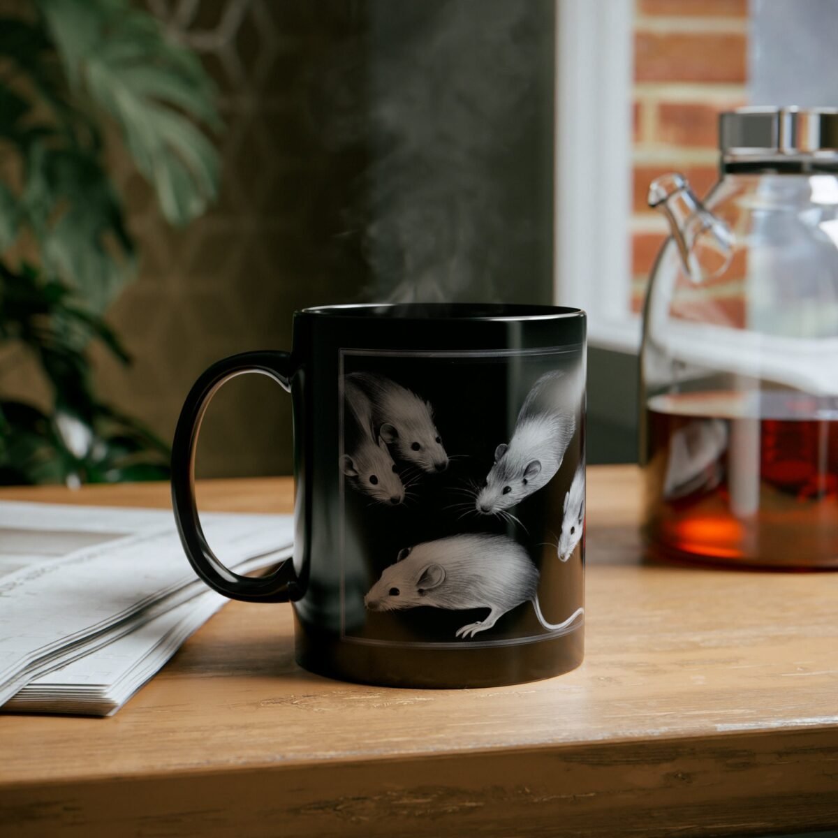 Night Whisper Small Curious Souls Gothic Witchy rats king Mug - 8