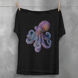 octopus ocean creature design witchy magical sea life t-shirt design, variation 1