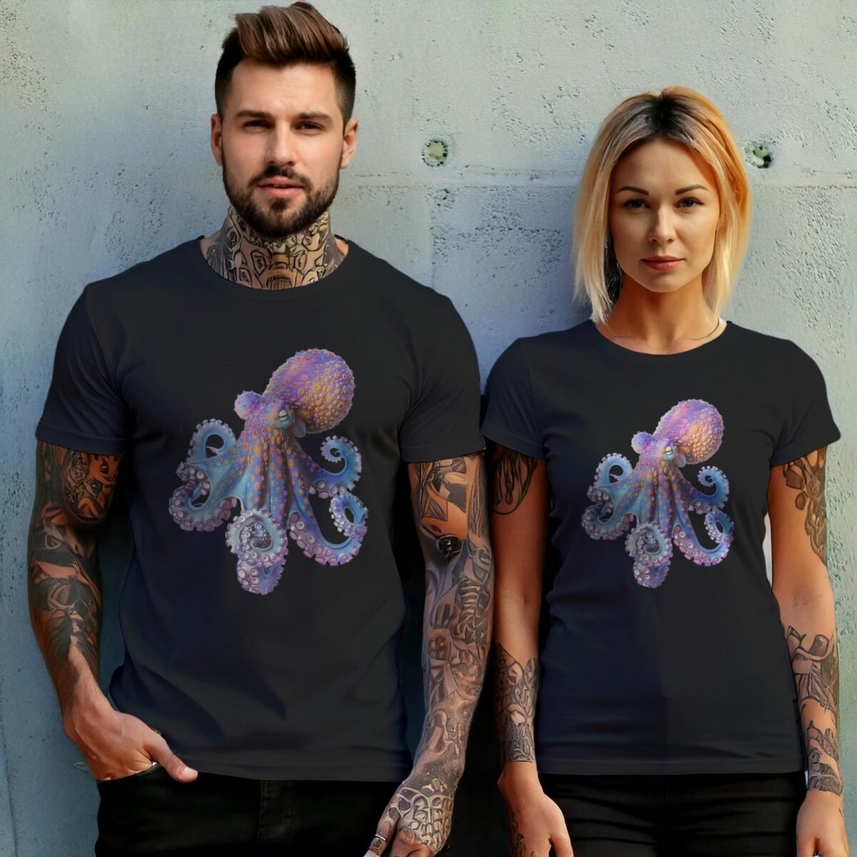 octopus ocean creature design witchy magical sea life t-shirt design, variation 10