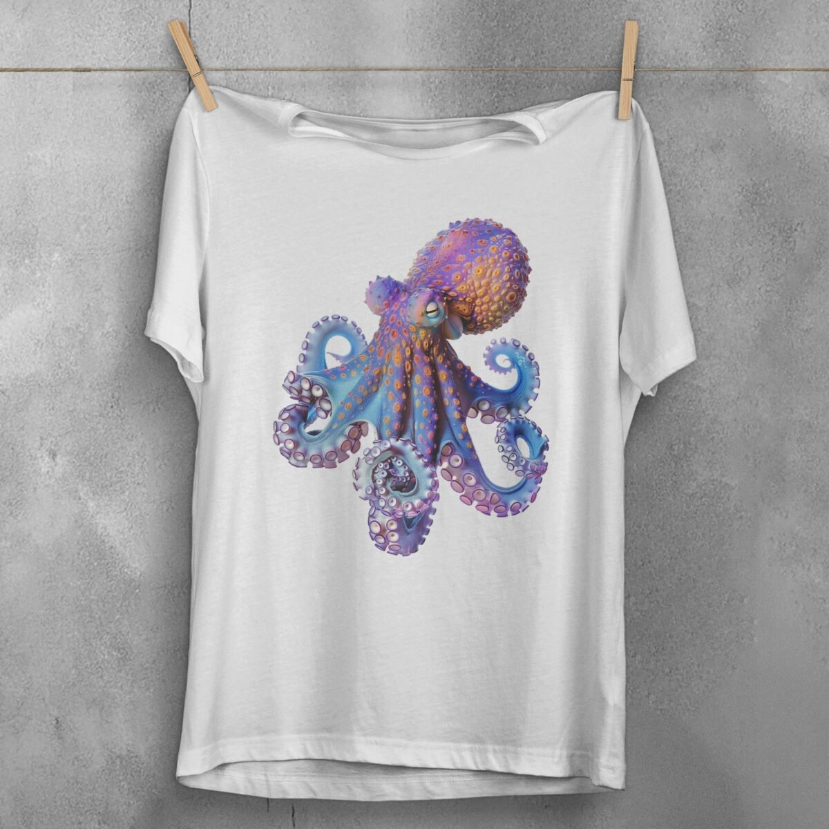 octopus ocean creature design witchy magical sea life t-shirt design, variation 2